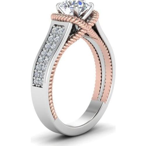 Modyle fashion ring new style Cushion cut 4ct 5A Zircon stone silver Color Engagement Wedding band Ring for women