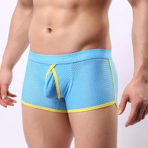 Male Panties Sexy Mens Boxer Mesh Underwear Men Nylon Boxer Men Underwear Cueca Boxers Shorts Men Underpants