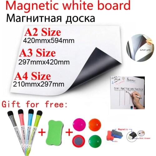 Soft Magnetic Fridge Sticker Memo Message Board Customize Weekly Monthly Planner Calendar Table Dry Erase WhiteBoard A2 Size