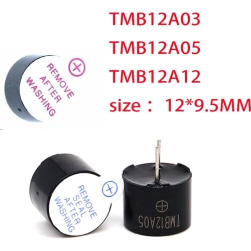 Pack of 50 3V 5V 12V Active Piezoelectric Buzzer Magnetic Long Continuous Buzzer Alarm Bell Buzzer High Temperature Resistance