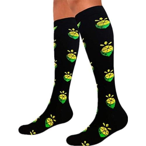Unisex Compression Socks Black Compression Socks Leg Pressure Running Cycling Multi Color Compress Socks
