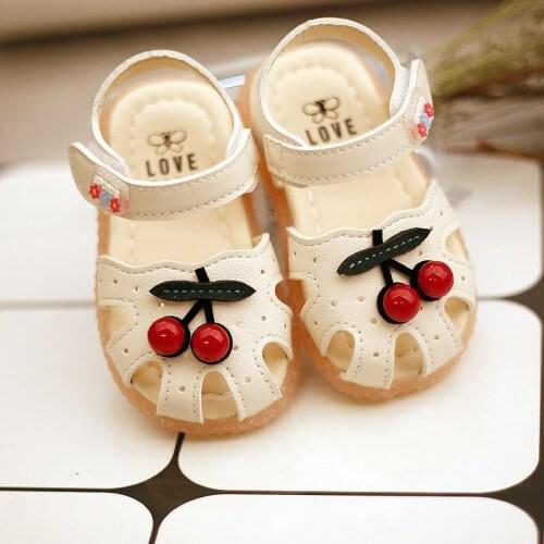 2021 New Baby Sandals Cute Cherry Sweet Girls Summer Soft Infant Toddler Shoes Breathable Kids Sandal Baby Girl Princess Shoes