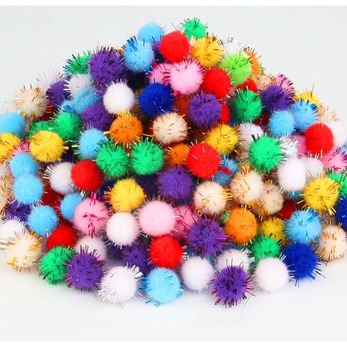 Pompom 10-30mm Fluffy Craft PomPoms Balls Pom Poms Tinsel Festive Party Wedding Ball Decoration Supplies Decorative Flowers 20g