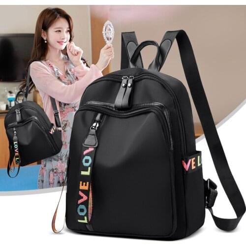 New Oxford Cloth Backpack Women Fashion Simple Leisure Travel Zipper School Bag Waterproof Multi-Pocket Large Capacity