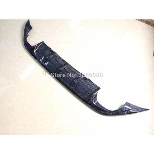 SHCHCG For Volkswagen Golf 7 2014-2018 Carbon Fiber Rear Bumper Lip Trunk Spoiler Rear Diffuser Four Out Exhaust Car Styling