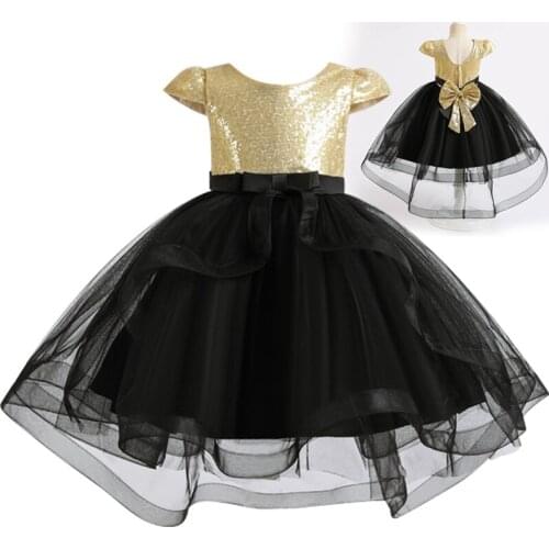 New flower girls birthday party Sequin tuxedo lovely girls first year party show Tuxedo vestidos de fiesta