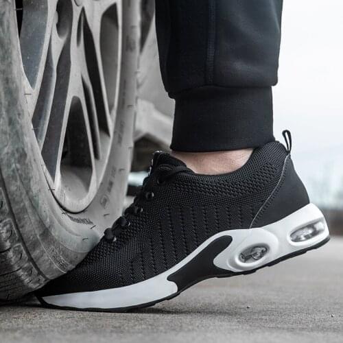 Ultralight Steel Toe Safety Shoes Men Breathable Mesh Safety Boots Men Cushioning Cushion Work Shoes Women/Men Fashion Sneakers