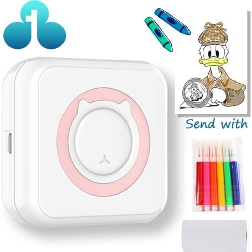 Thermal Printer Mini Photo Pocket Thermal Printer Portable Bluetoot Print 58 mm Printing Wireless Bluetooth Android IOS Printers