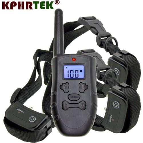 3 Dogs Remote Rechargeable Electronic Dog Training Collars H183 With 3 Pet Dog Stop Barking Dog Collars 27NF
