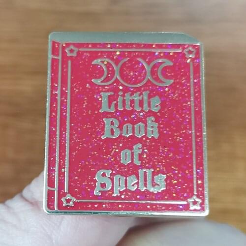 Spell book brooch