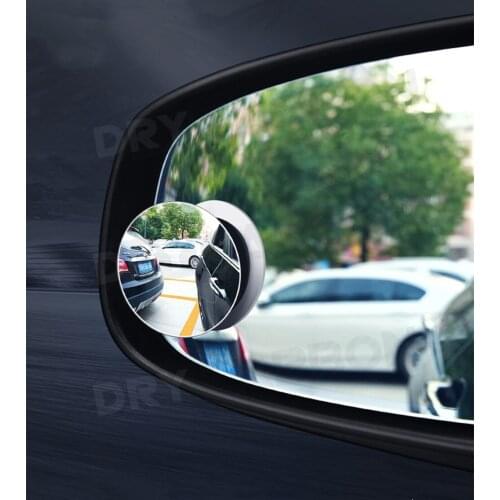 360 Degree HD Blind Spot Mirror For Car Reverse Frameless Ultrathin Wide Angle Round Convex Rear View Mirror Car Accessories