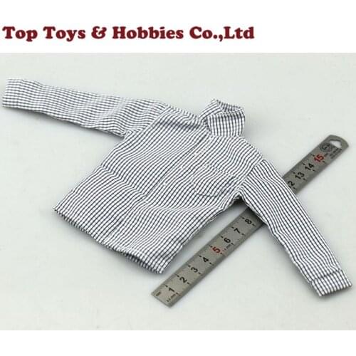 1/6 Trend Man Puppet Soldier Mens Small Plaid Light Shirt Plaid Shirt 12 Inch Man Puppet Available in stock