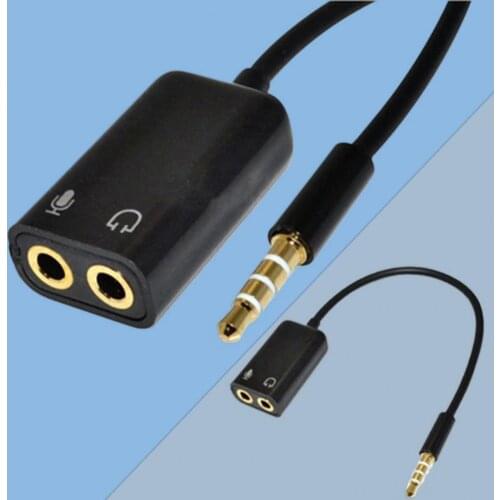 1PC Jack 3.5mm Audio Cable 3.5 mm Jack Stereo Audio Male to 2 Female Headset Mic Y Splitter Cable Adapter For iPhone Samsung