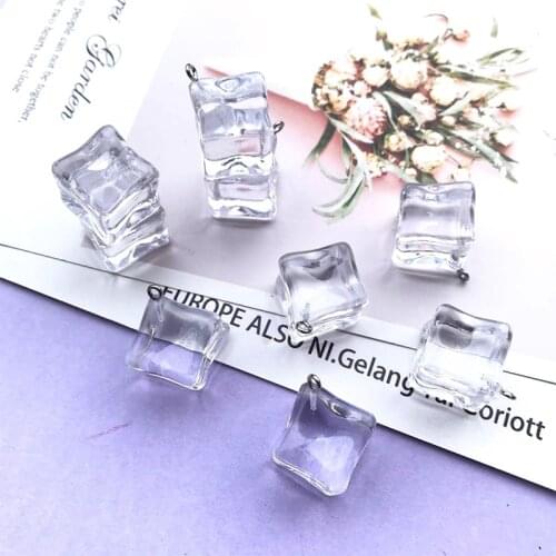 10Pcs New 20*20mm Artificial Acrylic Square Shape Ice Cubes Photography Props 2021 Hot Sale #0922