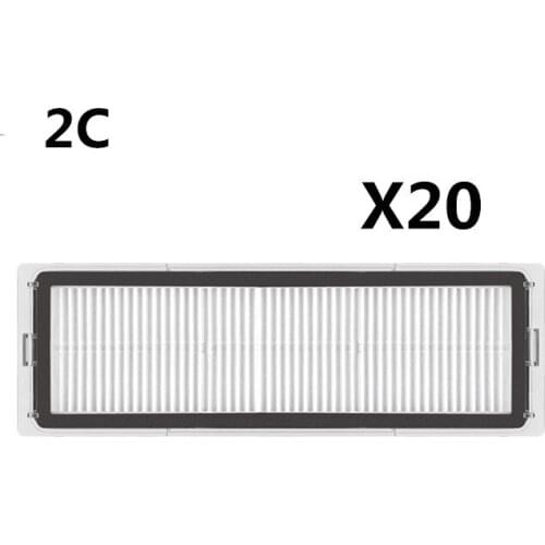 20PCS Washable Sweeping robot Accessories Filter For mijia Mi Robot Vacuum mop 2c Robot Vacuum Cleaner Parts Kits