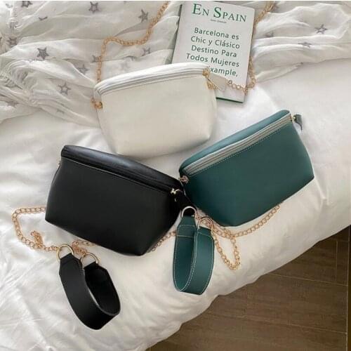 2021 Waist Bag Women chest bag pu Pouch Chest Packs Ladies Wide Strap Belt Bag Female Crossbody bag