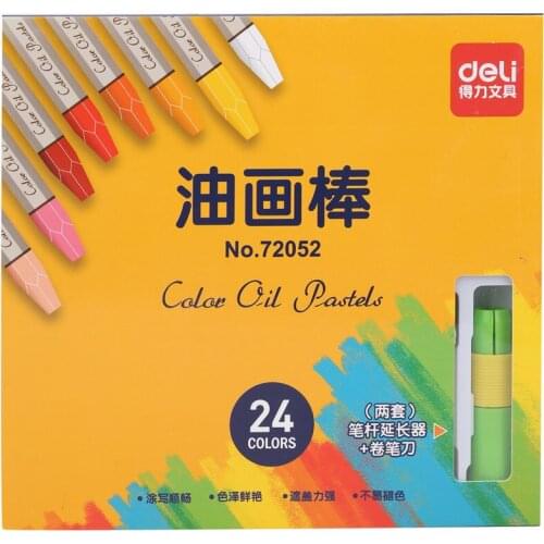 24-color oil pastel 72052 childrens crayon painting graffiti with extended pencil sharpener classroom supplies