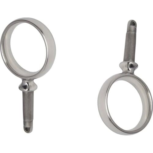 2x 316 Stainless Steel 2-1/4" Round Oarlock 1/2"x 2" Shaft for Boat Kayak