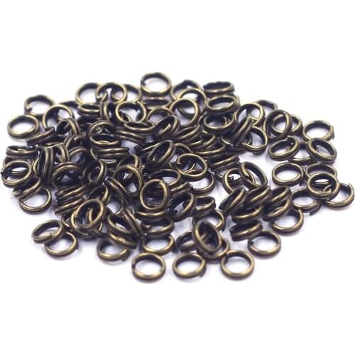 300Pcs Open Split Jump Rings Double Loop Alloy Bronze Tone Jewelry DIY Finding Charms 5mm Dia