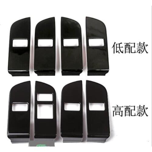 4pcs Gloss Black ABS Chrome Child Safety Door Lock Switch Panel Cover Trim For Land Rover Discovery 5 LR5 L462 2017 2018