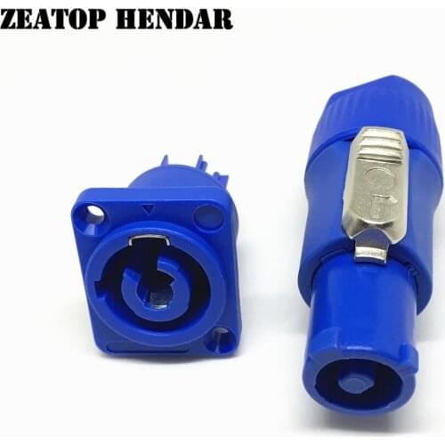 5 Sets 3 Pin Powercon Power Connector Male+Female Powercon Type A NAC3FCA+NAC3MPA-1 Chassis Panel Mount 3 Pin Speakon Conne