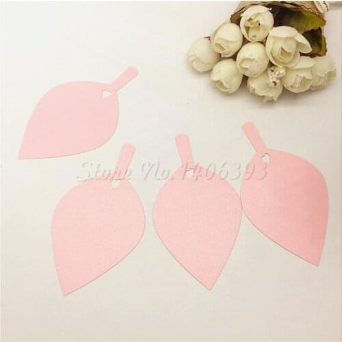 50pcs/lot Thank You Tag Wishing Bottle Gift Box Card Leaves Pattern Hang Tags Crafts Price Tag Card Wedding DIY Party Decoration