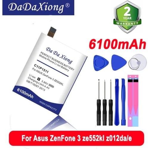 Da Da Xiong high capacity 5200mAh C11P1511 Battery for Asus ZenFone 3 ZenFone3 ze552kl z012da/e Cell Phone Battery