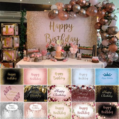 Glitter Golden Dots Birthday Backdrop Birthday Baby Shower Personalise Poster Birthday Party Decoration Photography Background