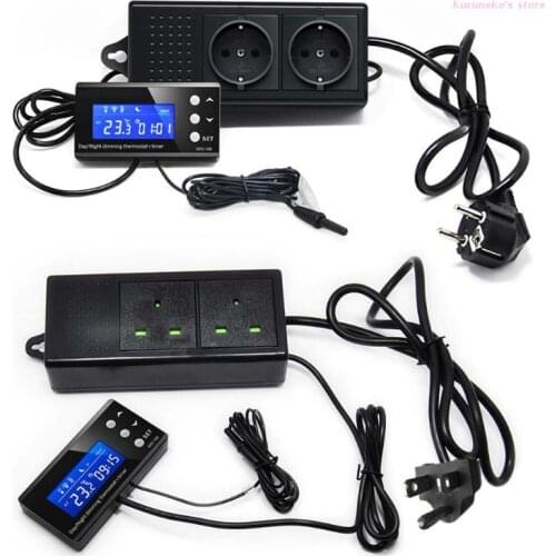 Digital Display Reptile Pet Nest Thermostat High Precision Probe Temperature HX6D