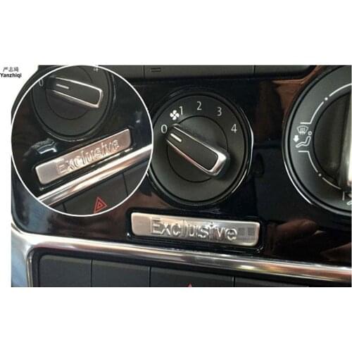 Stainless steel Air conditioning panel decorative sequins Exclusive logo decorative sticker for 2013-2018 Volkswagen VW Beetle