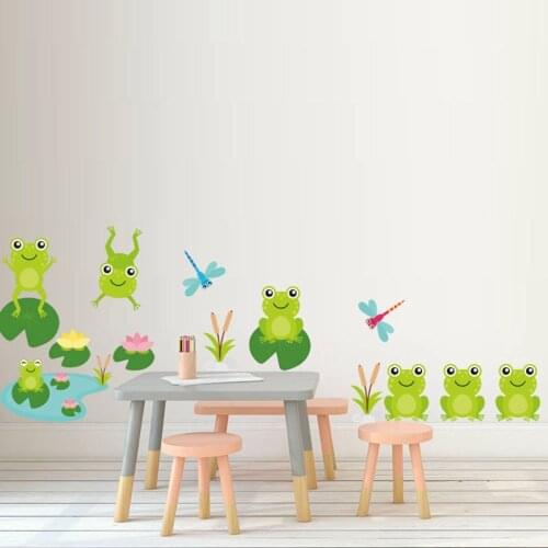 DIY Cartoon Frog Wall Sticker Animal Painting for Baby Room Nursery Picture Wall Art Mural