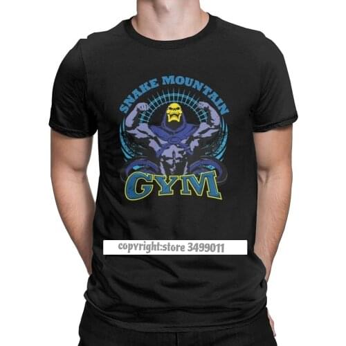 Snake Mountain Gym Workout Bodybuilding Fitness Mens T Shirt He-Man and the of the Universe Funny Tees T-Shirt Cotton