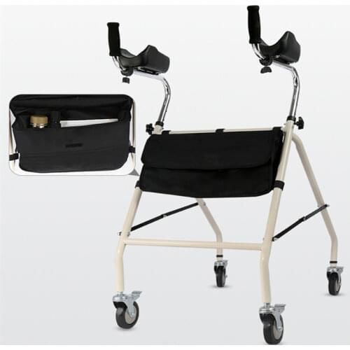 Walker for the Elderly Aluminum Alloy Walker for the Disabled Travel with Wheels and Seated Walker Stick Walking Rehabilitation