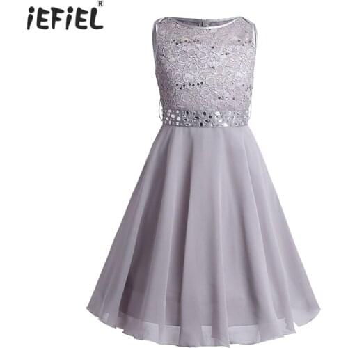 Summer Girls Clothes Kids Dresses For Girls Flower Lace Chiffon Dress Party Wedding Dress Vestidos Children Girl Princess Dress