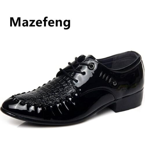 Italian Shoes Men Patent Leather Crocodile Shoes Mens Dress Shoes Coiffeur Zapatos De Hombre De Vestir Formal Zapatos De Hombre
