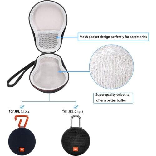 Newest Dust-Proof Travel Storage Cover Box Protective Pouch Bag Carry Case for JBL Clip 3 or Clip 2 Portable Bluetooth Speaker