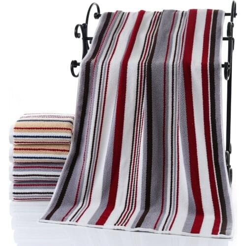 YMQY 2018 new Color Thicker Stripe Pattern Soft 100% Cotton Large Bath Beach Towel Bathroom Absorbent Bath Towel 180*90cm