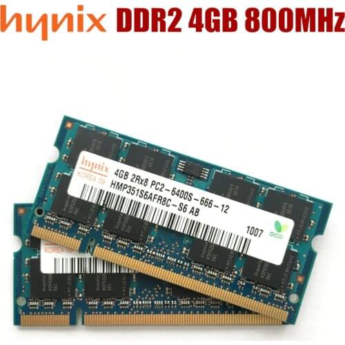 Hynix Laptop memory DDR2 4GB PC2-6400 800MHz Notebook RAM 4G 800 6400S 200-pin SO-DIMM