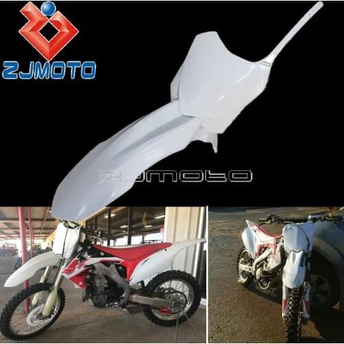 Motocross Front Fender + Number Plate For Honda CRF450R CRF250R CRF 250/450 R 2009-2013 Enduro MX Custom Plastic Mudguards