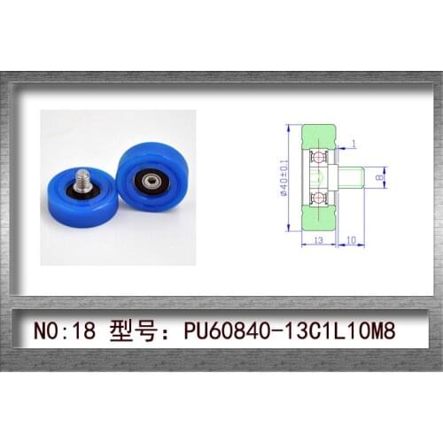 Sliding doors and windows Package plastic 608Z Bearing Roller Diameter 40mm Thickness 13mm with screw m8x10 10pcs/lot