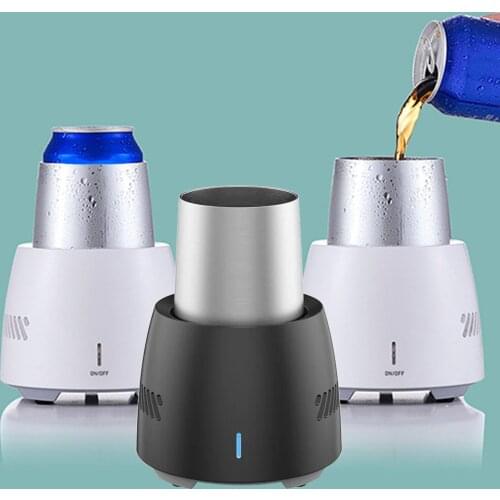 Portable Electric Cooler Cup Cans Drink Beverage Holder Fast Cooling US