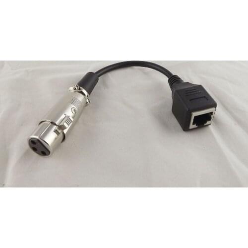 10pcs XLR 3 Pin Female To RJ45 Female Jack Network Connector Adapter Cable For LED 15cm