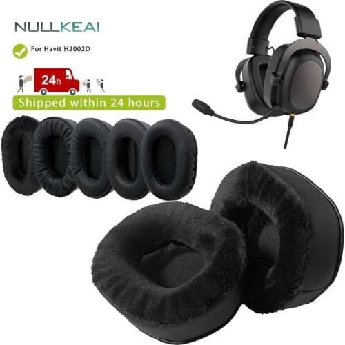 NULLKEAI Replacement Thicken Leather Earpads For Havit H2002D Headset Memory Sponge Cushion Sleeve
