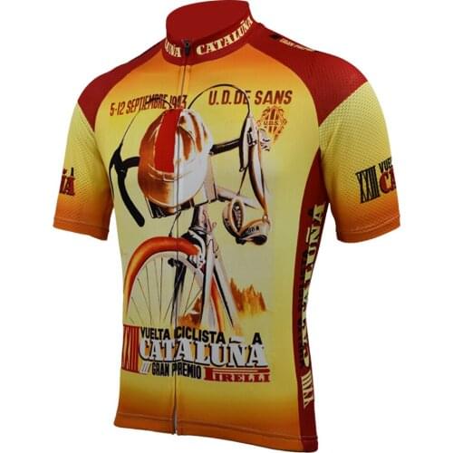 Old style cycling jersey men summer breathable short sleeve bike wear jersey road clothing cycling top