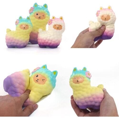 Squishies Alpaca Squishy Slow Rising Stress Relief Toys Super Soft Funny Squeeze Toys