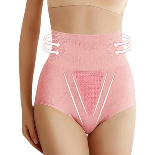 High Waist Sliming Seamless Panties Intimate Safety Breathable Anti-Moisture Hip Lifting Tummy Control Briefs