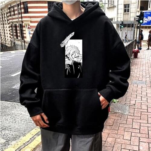 Janpanese Anime Jujutsu Kaisen Yuji Itadori Manga Hoodies Sweatshirts Unisex Cartoon Comics Oversized Winter Warm Male Pullovers