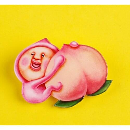 Funny Cartoon Brooches Acrylic Badges On Clothes Accessories Lapel Pin Bags Anime Icons On The Backpack Enamel Pins On Garment