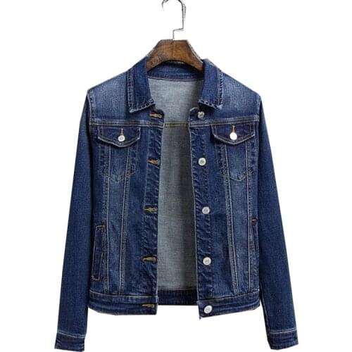 Women Denim Jacket Slim-Fit Long-Sleeved Denim Ladies Short Coat 2021 New Cowgirl Clothes Outerwear Spring Autumn Ins Tide Wild