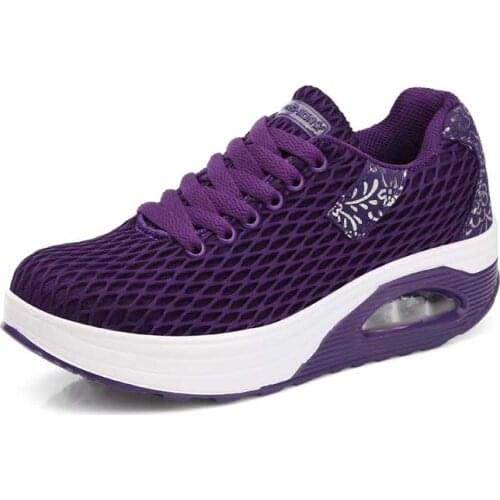 Tenis Mujer Women Tennis Shoes Female New Gym Shoes Stability Breathable Mesh Air Cushion Thick Sole Trainers Women Tennis Shoes